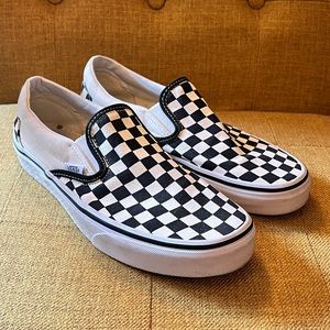 Vans checkerboard slip on shoes size 9.0 almost brand new